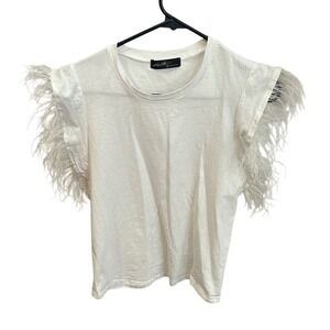 Versona White Feather Sleeve Tee